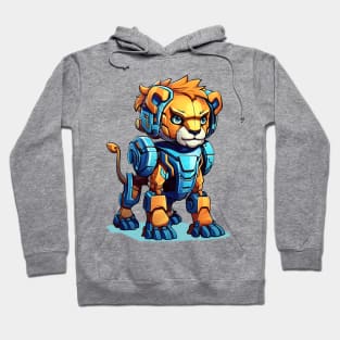 Cartoon lion robots. T-Shirt, Sticker. Hoodie